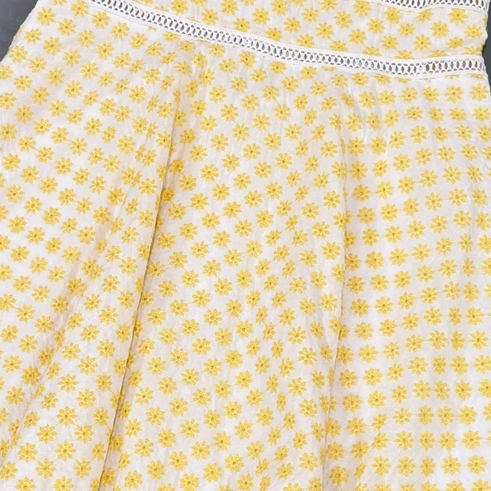 Girls Embroidered Yellow Flower Dress